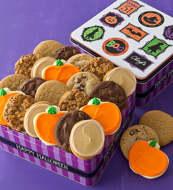 Grand Halloween Tin 24 Cookies Create Your Own