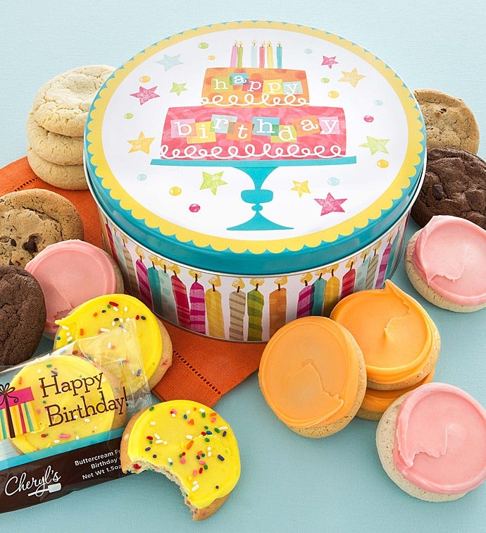 Musical Birthday Tin   16 Cookies Create Your Own