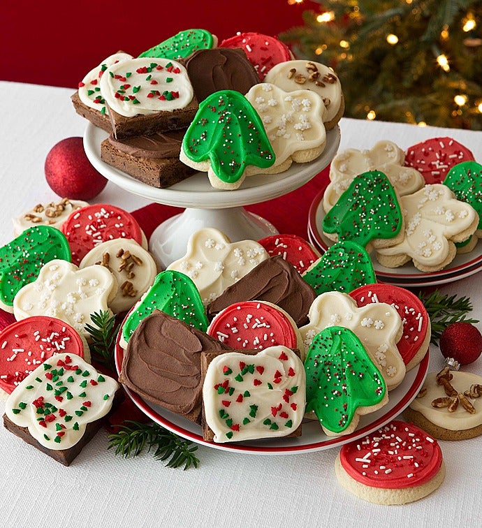 Buttercream Frosted Holiday Cookies and Brownies