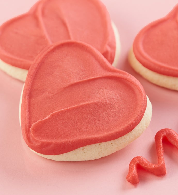 Red Buttercream-Frosted Heart-Shaped Sugar Cookie Flavor Box