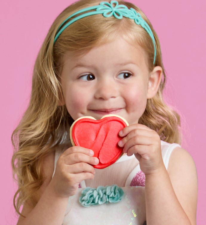Red Buttercream-Frosted Heart-Shaped Sugar Cookie Flavor Box