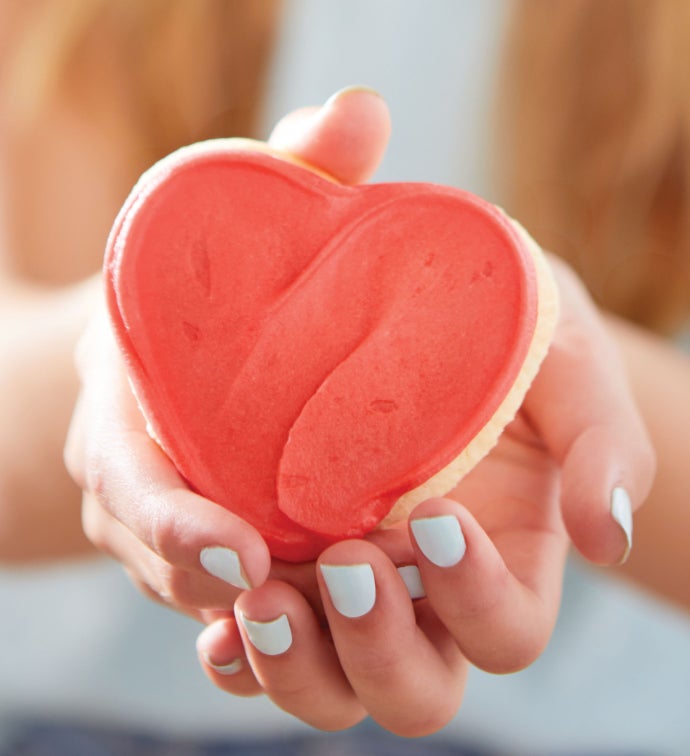 Red Buttercream-Frosted Heart-Shaped Sugar Cookie Flavor Box