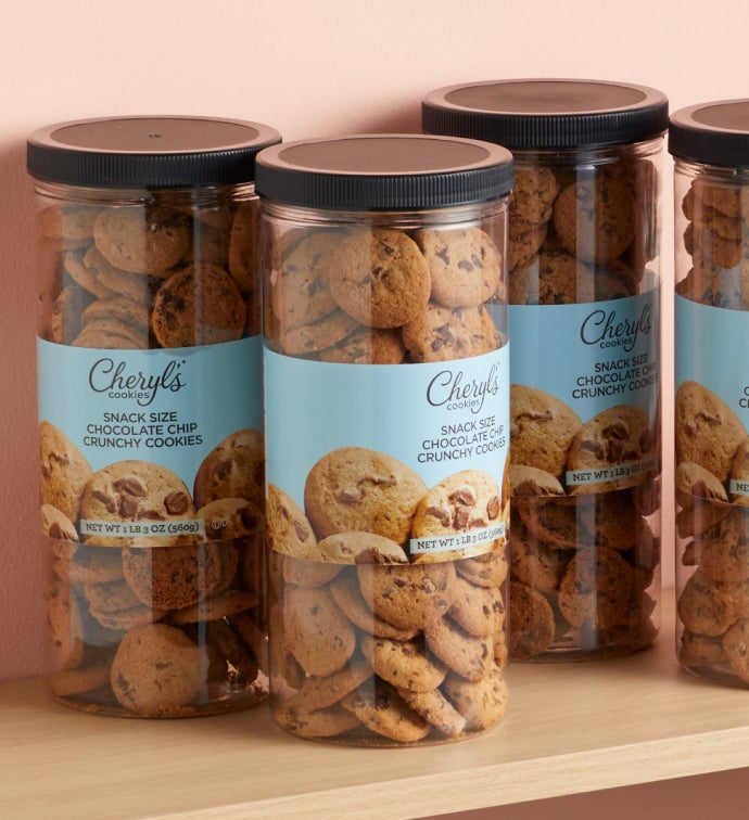 Snack Size Crunchy Chocolate Chip Cookie Canister