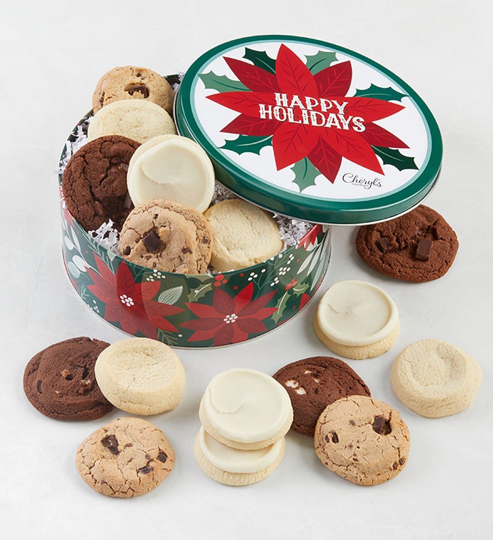 Vegan Traditional Happy Holidays Gift Tin