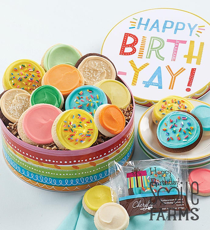 Birthday Gift Tin   Frosted Assortment