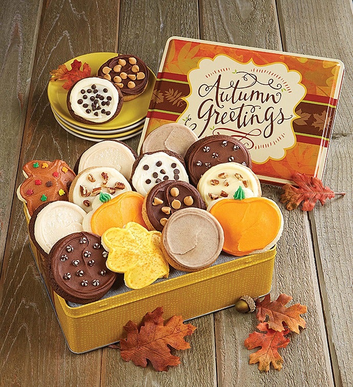 Autumn Gift Tin   Fall Frosted Assortment