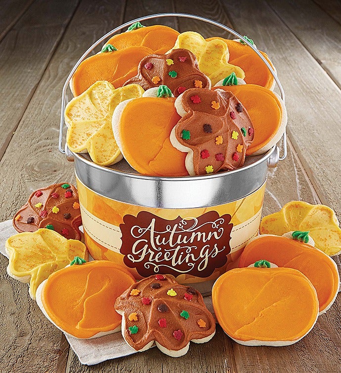 Autumn Greetings Cookie Pail
