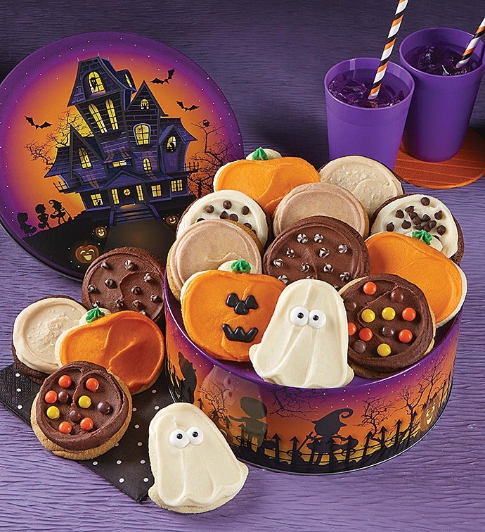 Haunted House Halloween Gift Tin   Frosted