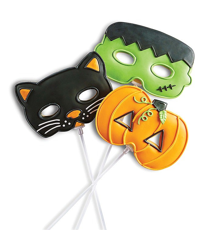 Halloween Cookie Masks   Set of Three