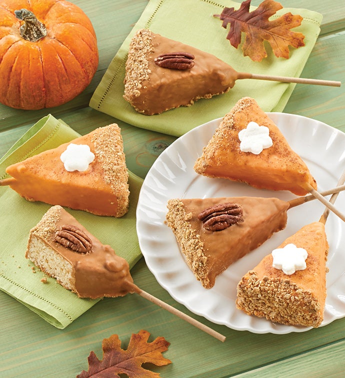 Pumpkin and Pecan Pie Crispy Pops