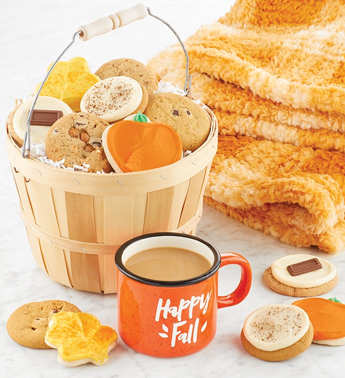 Cozy Blanket, Mug, and Gift Basket Set