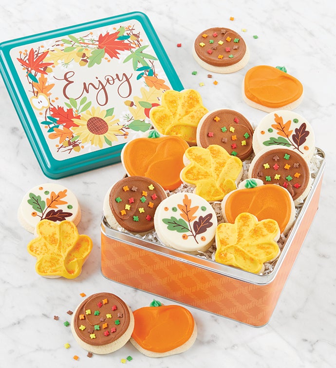 Enjoy Cut Out Cookie Gift Tin