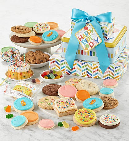 Funny Birthday Gift Box w Food Sends a Birthday Smile to Men and