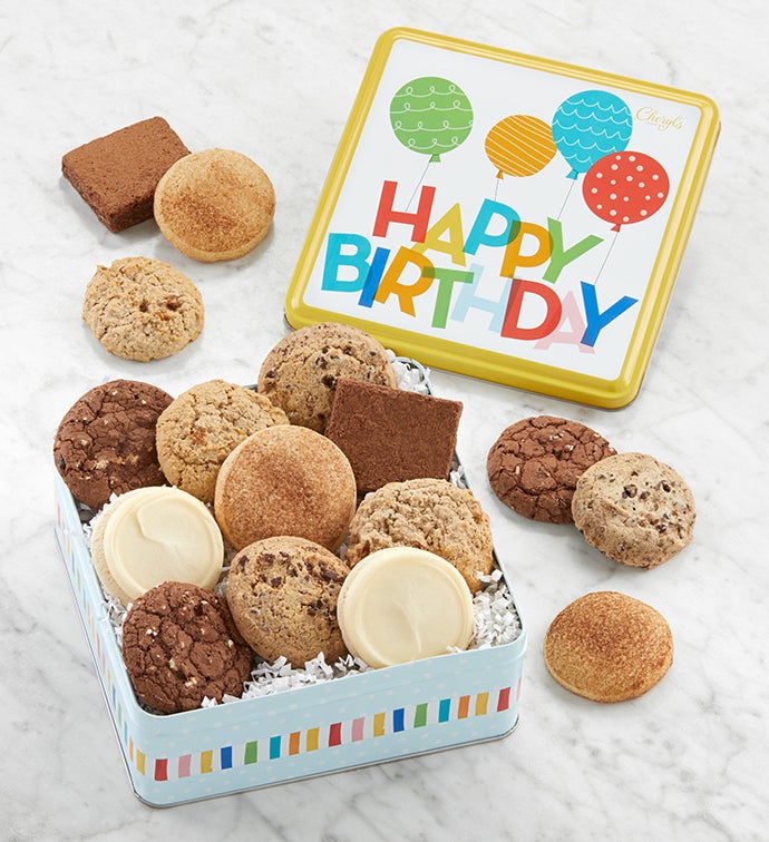 Gluten Free Musical Birthday Cookie & Brownie Gift Tin