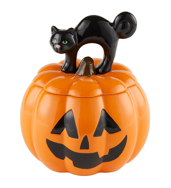 Collector’s Edition Cat Jack Pumpkin Cookie Jar