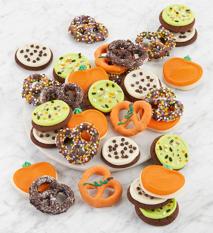 Halloween Cookie and Pretzel Gift