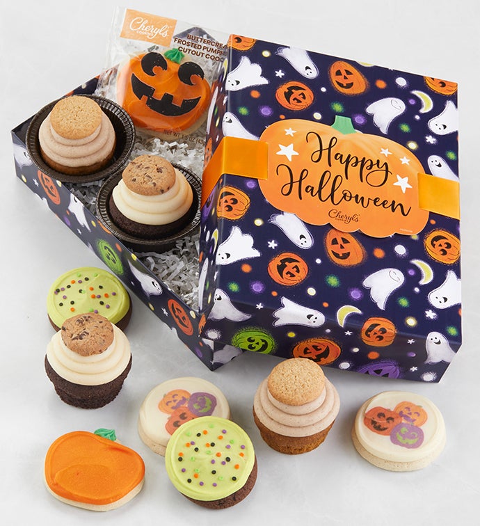 Halloween Cupcake and Cookies Gift