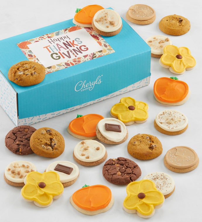 Happy Thanksgiving Fall Flavors Cookie Gift Box