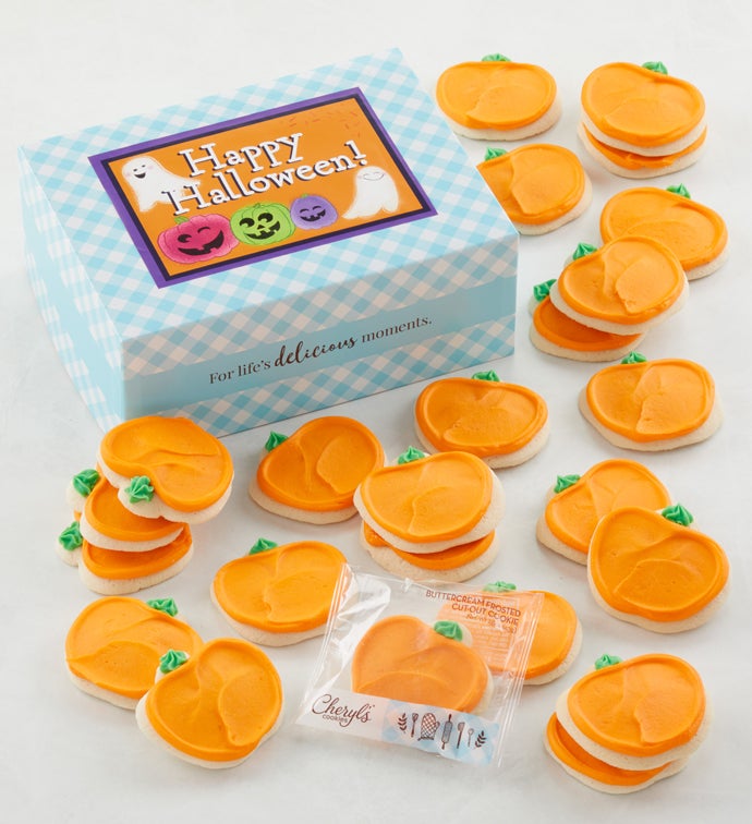 Happy Halloween Buttercream Frosted Cookies   24 Count