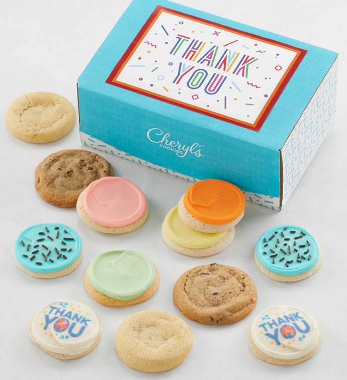 Thank You Bow Box   12 Cookies   Free 2 Day Shipping