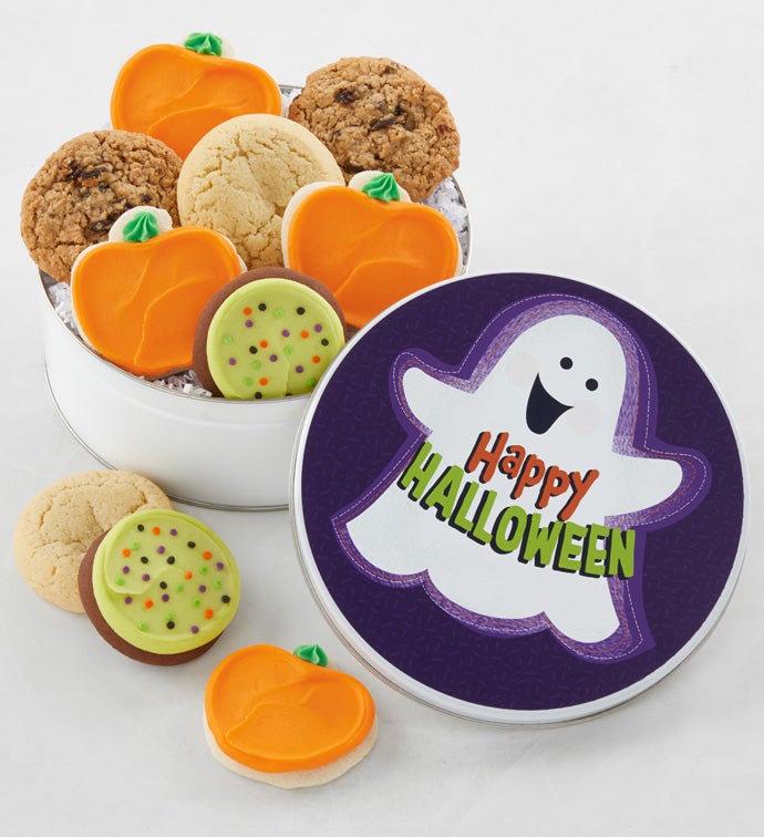 Happy Halloween Cookie Tin   Free 2 Day Shipping