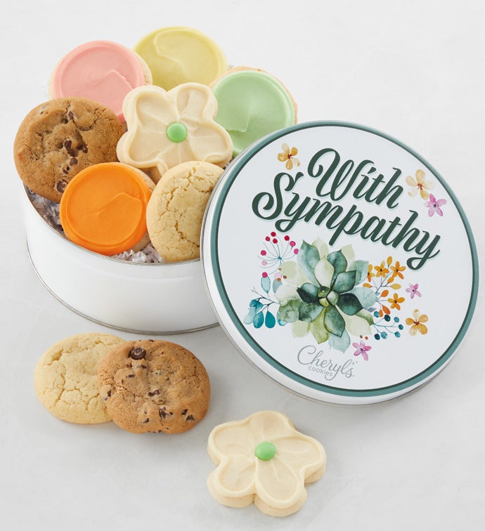 With Sympathy Cookie Tin   Free 2 Day Shipping