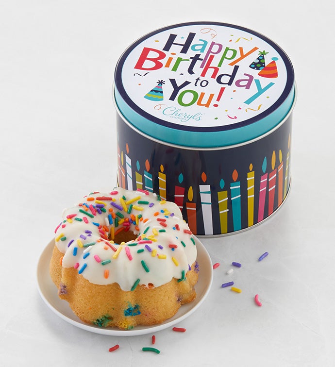 Birthday Mini Confetti Cake &amp; Gift Tin
