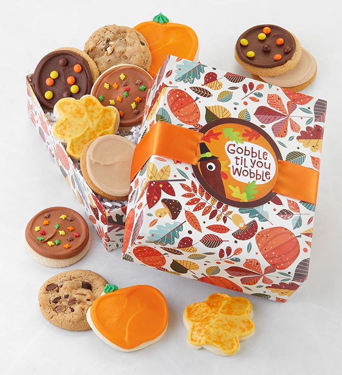 Gobble Til You Wobble Cookie Gift Box   12 Cookies