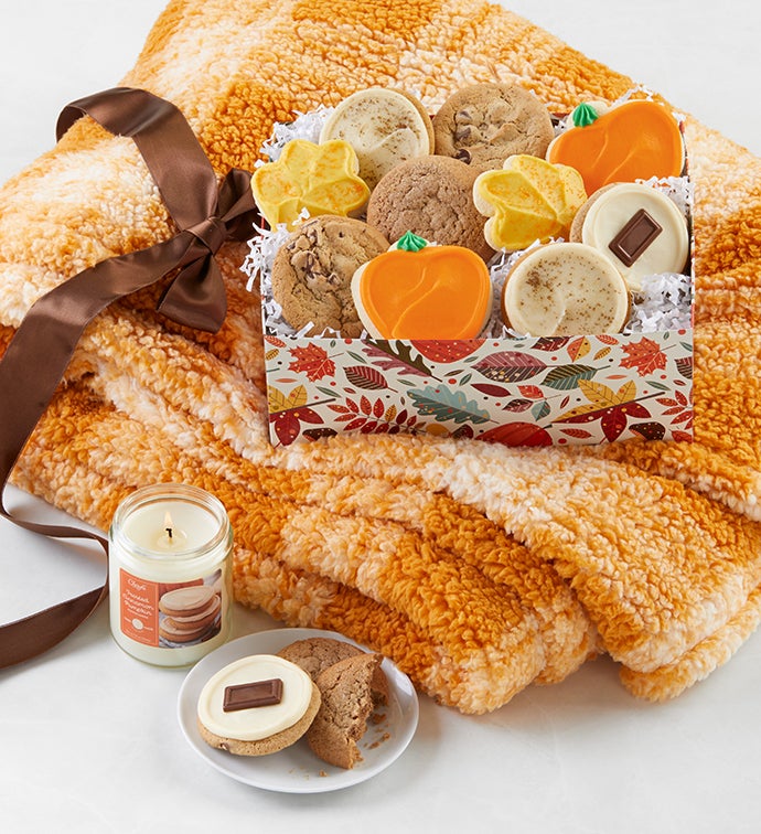 Cozy Fall Blanket & Buttercream Candle Gift Set Cheryl’s