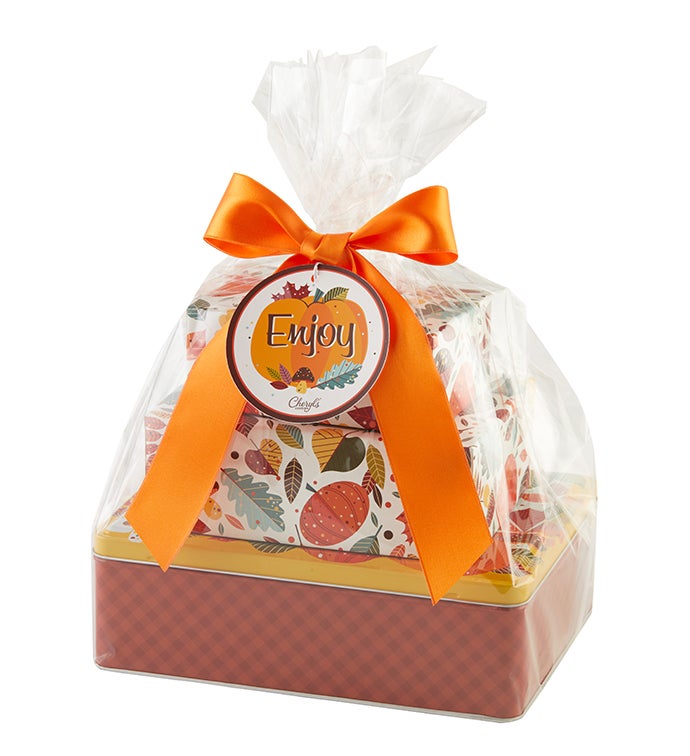 Fall Gift Tin Tower