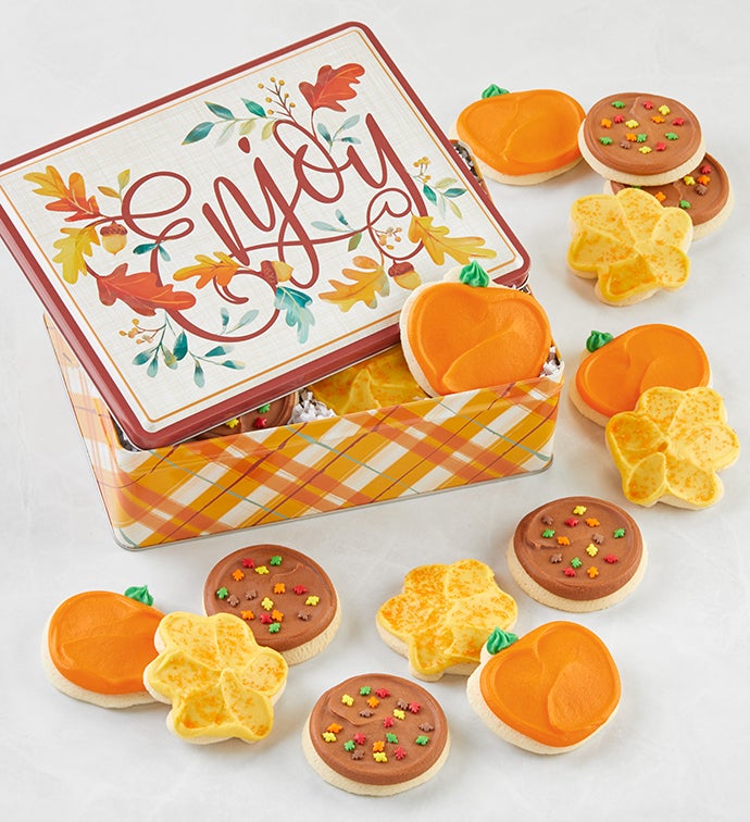 Fall Gift Tin   Frosted Sugar Cookie Assortment