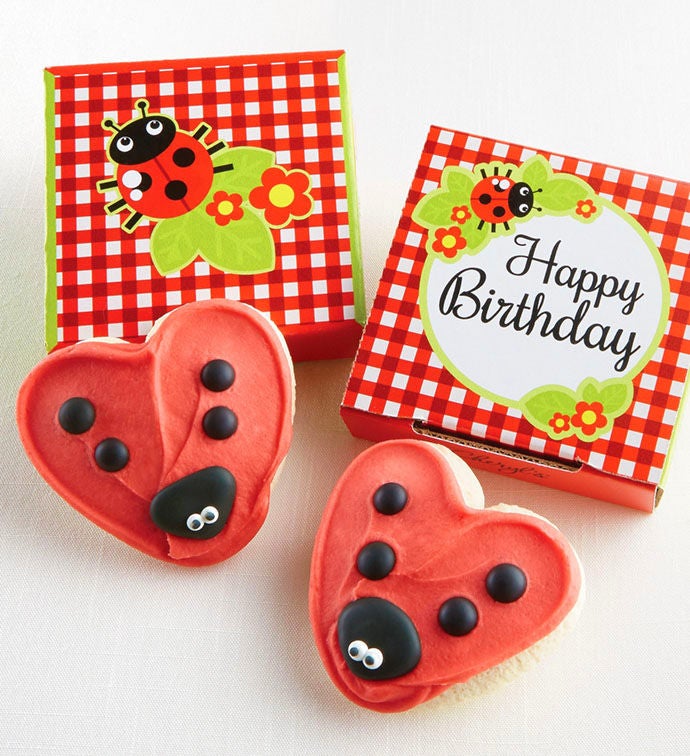 Happy Birthday Ladybug Cookie Card