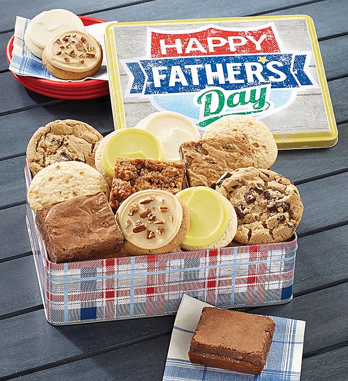 Father&#39;s Day Gift Tin Cookies and Brownies