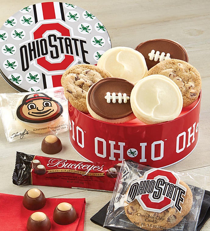 The Ohio State University Cookie and Buckeye Tin