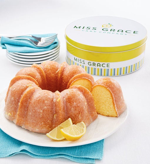 Miss Grace Classic Lemon Cake in Gift Tin| Cookie Delivery ...