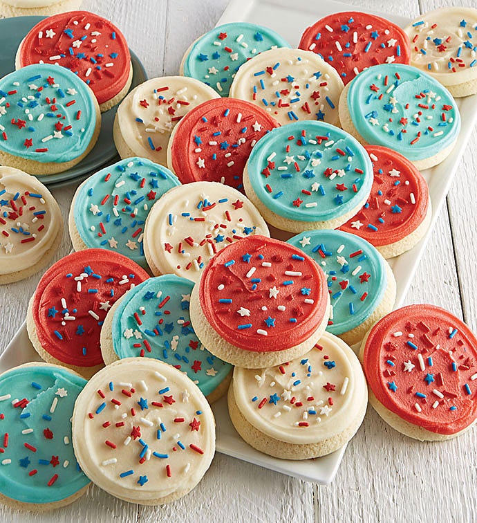 Buttercream Frosted American Classic Cut out Cookies