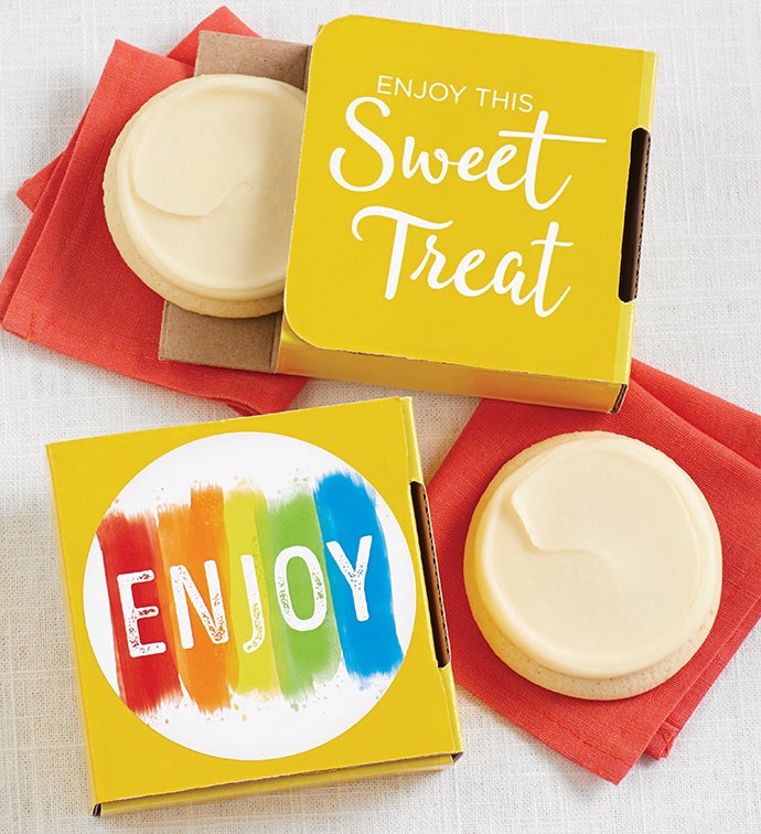Rainbow Enjoy Cookie Card