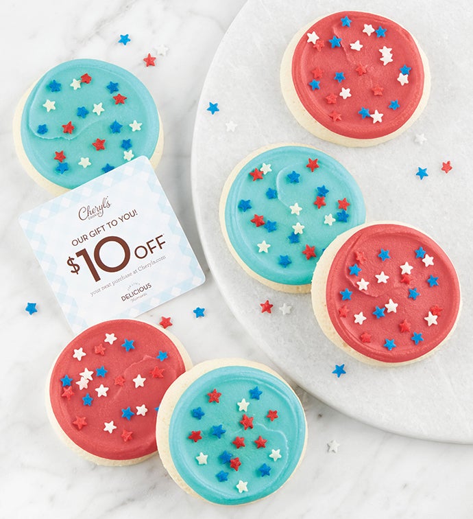 Red White and Blue Cookie Sampler
