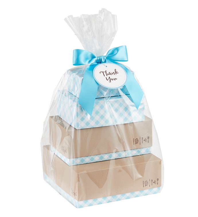 Classic Bakery Gift Tower with Message Tag   Thank You