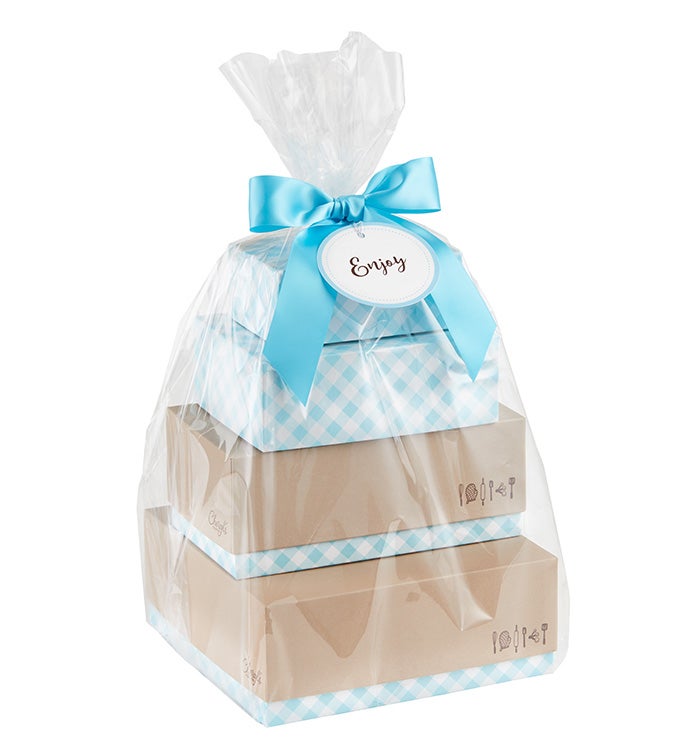 Classic Bakery Gift Tower With Message Tag - Enjoy