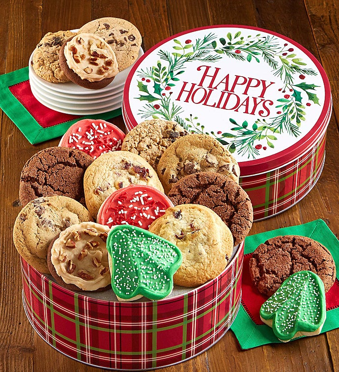 Happy Holiday Gift Tin Holiday Cookie Assortment