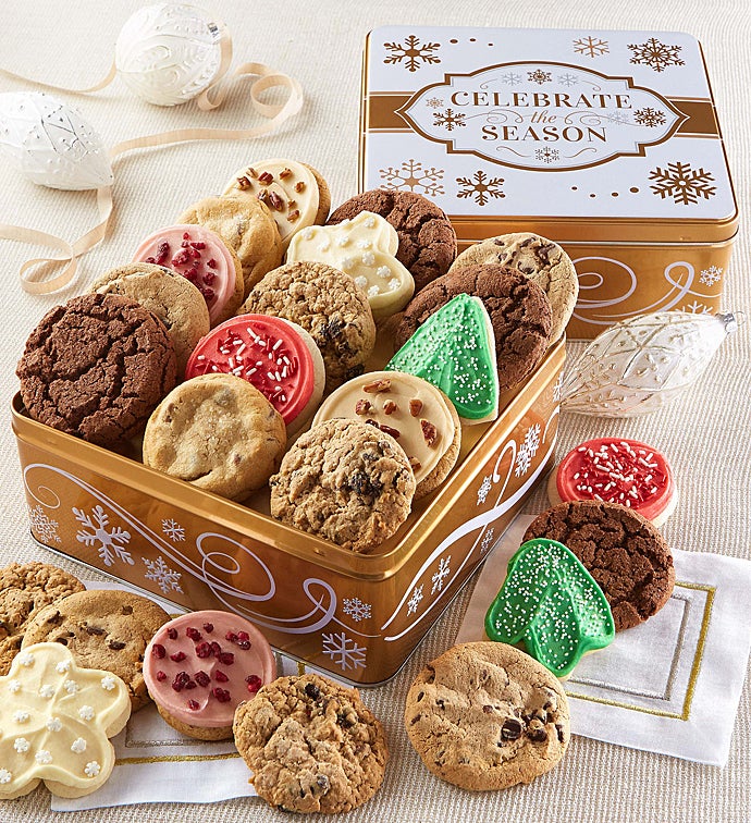 Celebrate the Season Gift Tin Holiday Cookie Assortment