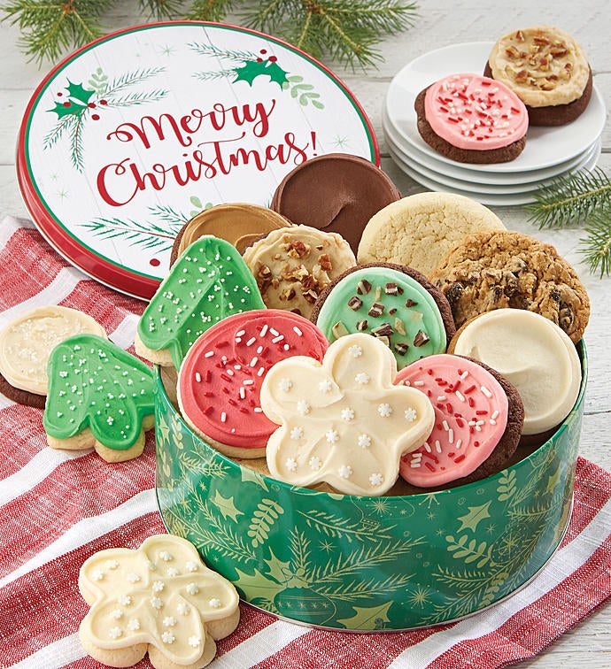 Merry Christmas Tin Create Your Own Cookie Assortment