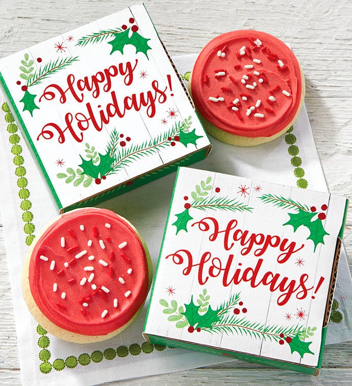 Happy Holidays Cookie Card Case