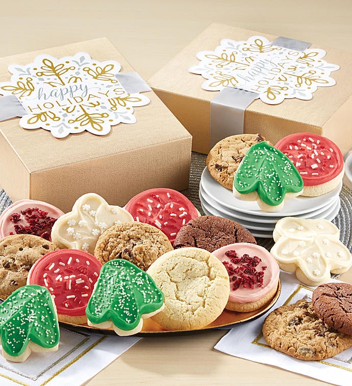 Happy Holidays Sparkling Cookie Gift Box