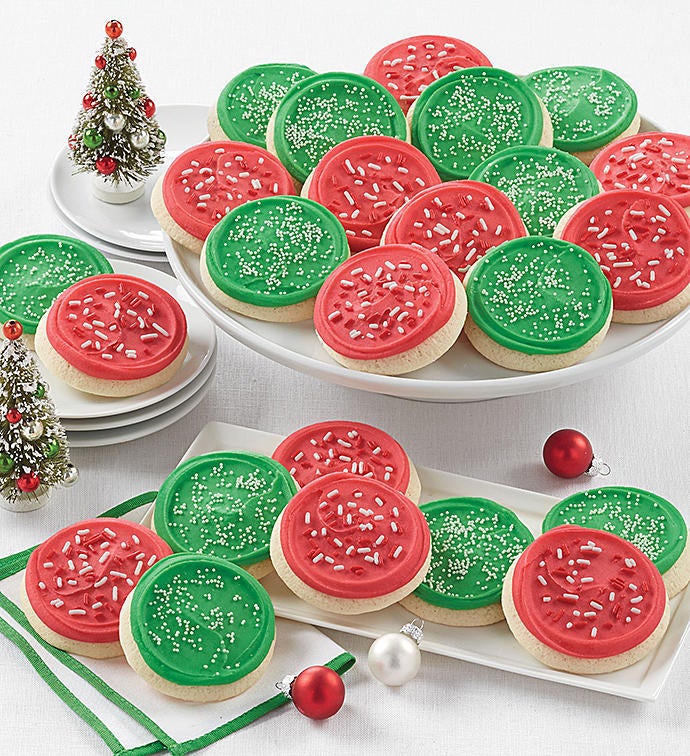 Buttercream Frosted Red and Green Cut outs
