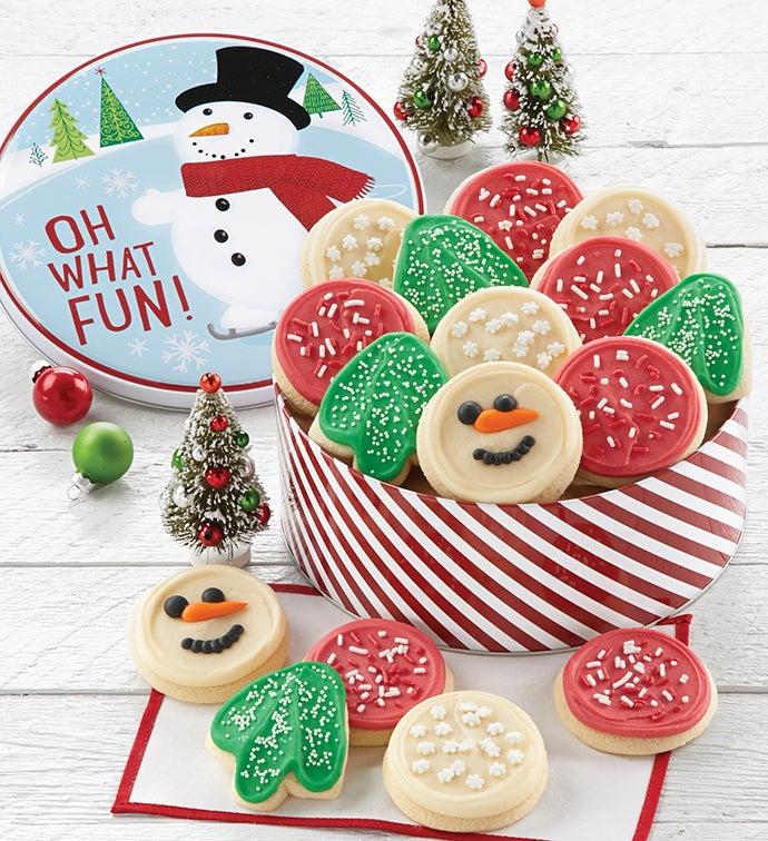 Snowman Gift Tin   Holiday Cut outs