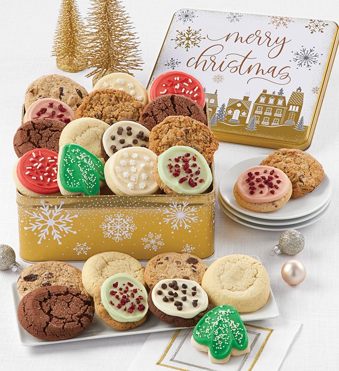 Premier Merry Christmas Gift Tin Assorted Cookies
