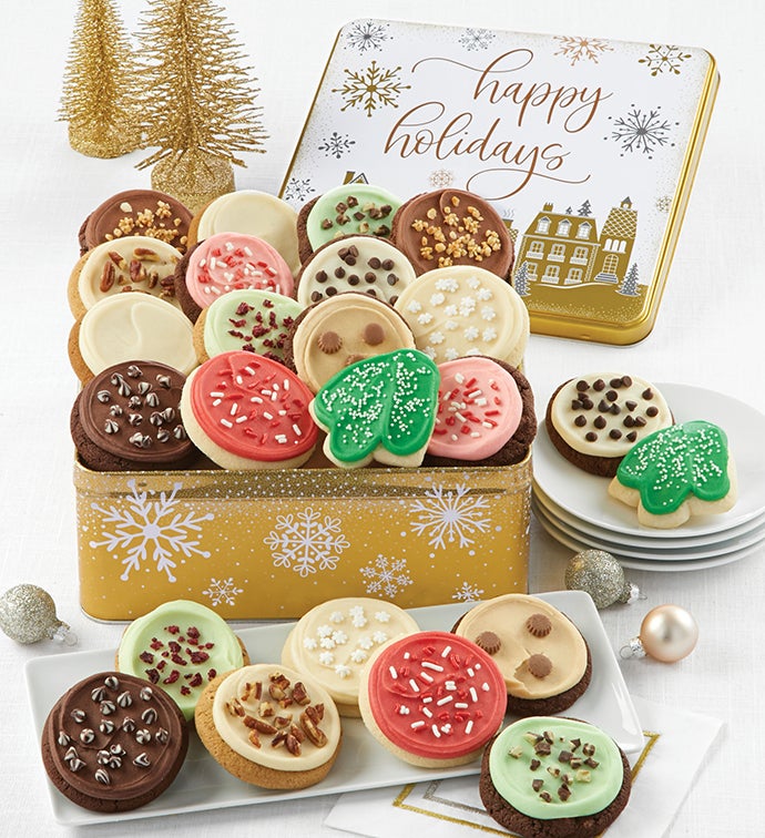 Premier Happy Holidays Gift Tin   Frosted