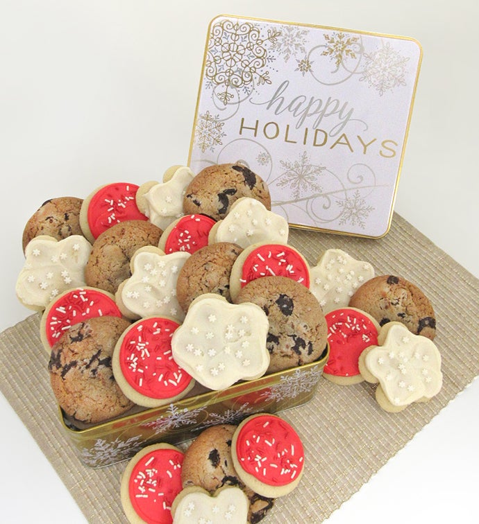 Metallic Snowflake Gift Tin